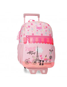 MOCHILA ADAP. 33CM. C/CARRO. ROLL ROAD COFFE SHOP